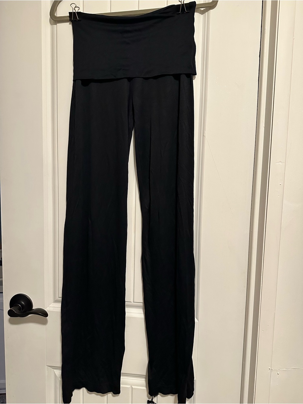 SKIMS Fold-Over Wide Leg Pant - Black NWT - Picture 6 of 6